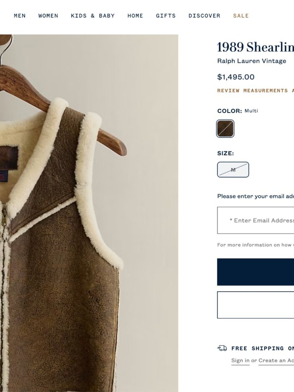 Vintage 1989 Ralph Lauren Shearling Lamb Fur Suede Vest L Brown Full Zip V Neck - Picture 13 of 13